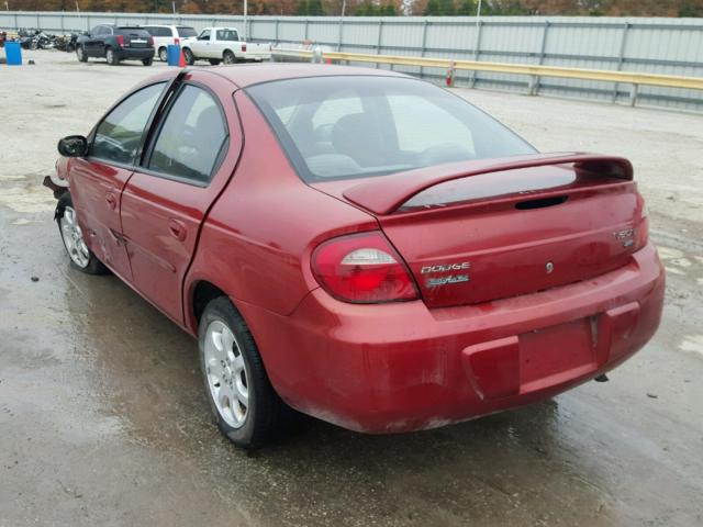 1B3ES56C93D260135 - 2003 DODGE NEON SXT RED photo 3