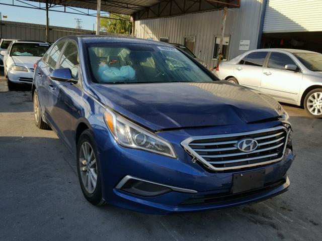 5NPE24AF7GH353777 - 2016 HYUNDAI SONATA BLUE photo 1