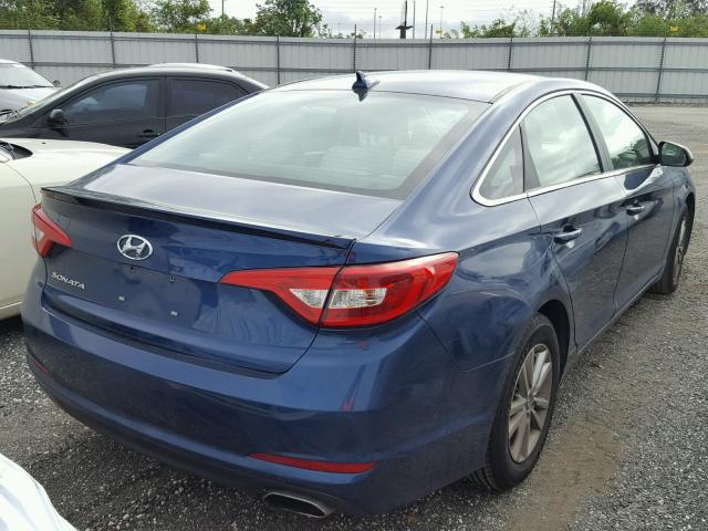 5NPE24AF7GH353777 - 2016 HYUNDAI SONATA BLUE photo 4