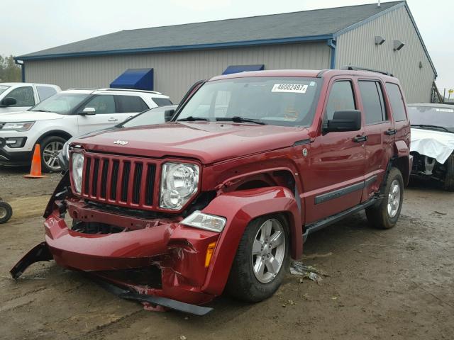 1C4PJMAK5CW139738 - 2012 JEEP LIBERTY SP MAROON photo 2