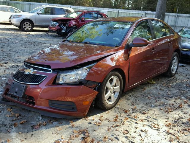 1G1PC5SB1D7122793 - 2013 CHEVROLET CRUZE LT BURGUNDY photo 2