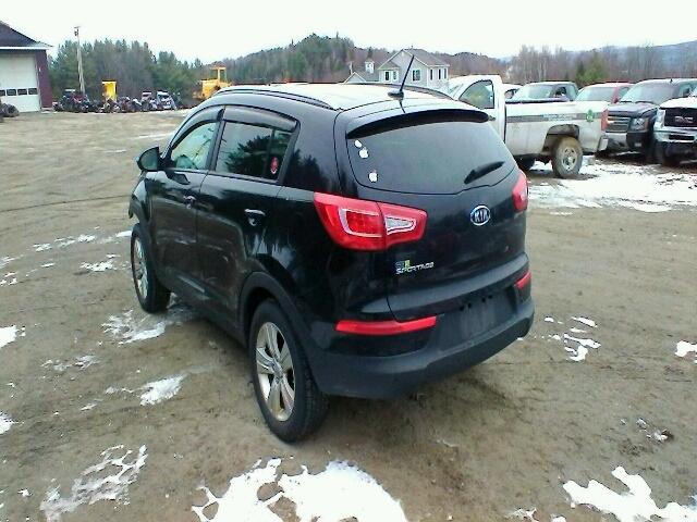 KNDPB3A21C7216509 - 2012 KIA SPORTAGE BLACK photo 3