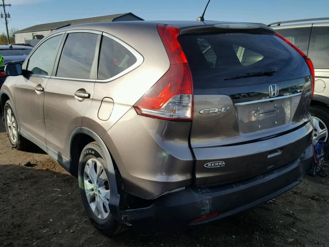 5J6RM4H52EL000732 - 2014 HONDA CR-V EX BROWN photo 3