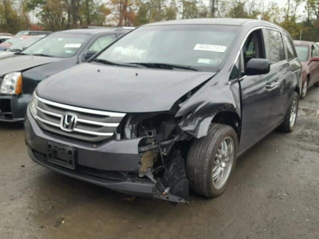 5FNRL5H64BB036914 - 2011 HONDA ODYSSEY EX GRAY photo 2