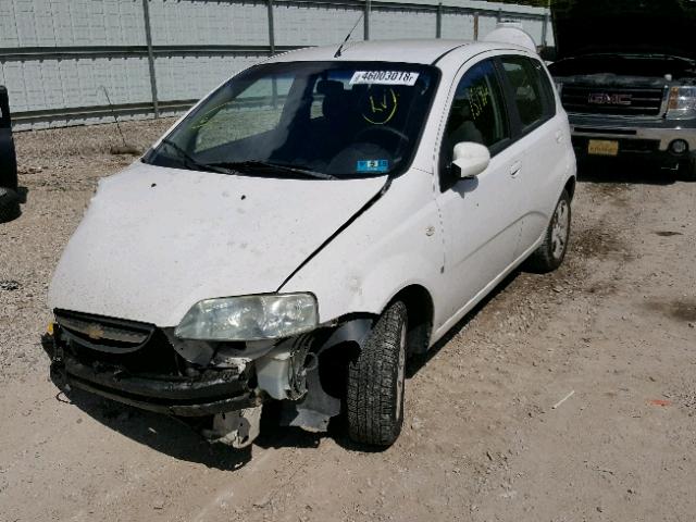 KL1TD66677B687919 - 2007 CHEVROLET AVEO BASE Ақ фото 2