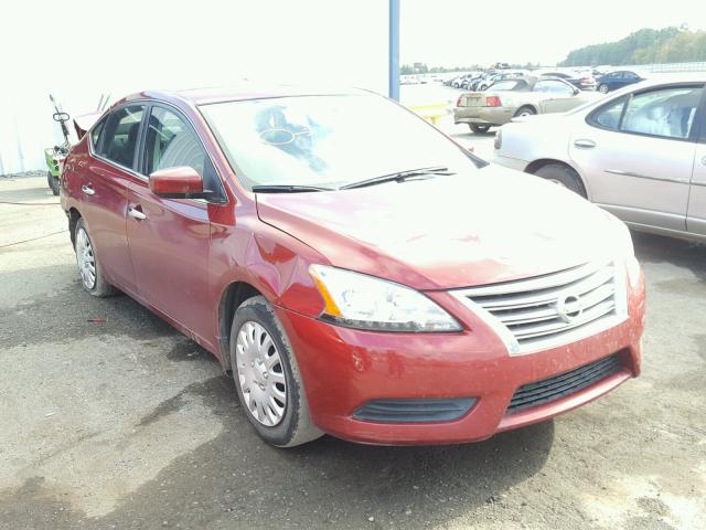 3N1AB7AP7FL695546 - 2015 NISSAN SENTRA S RED photo 1