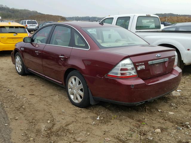 1FAHP25W38G135117 - 2008 FORD TAURUS LIM BURGUNDY photo 3