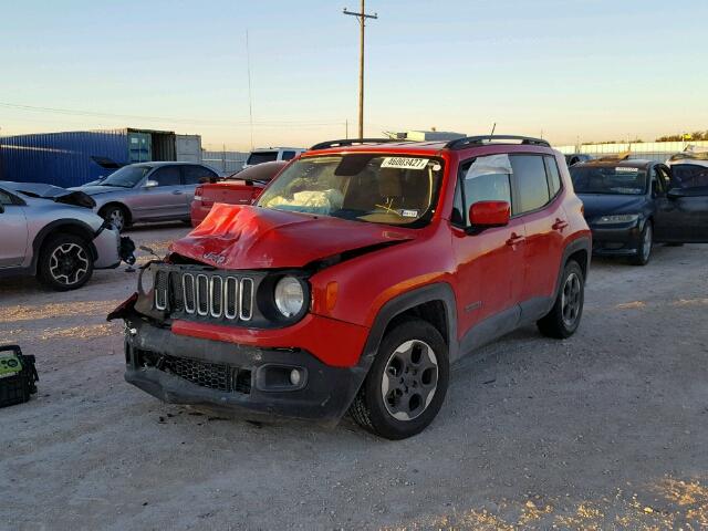 ZACCJABH6FPC35007 - 2015 JEEP RENEGADE L RED photo 2