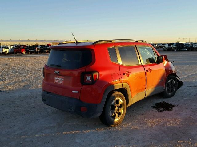 ZACCJABH6FPC35007 - 2015 JEEP RENEGADE L RED photo 4