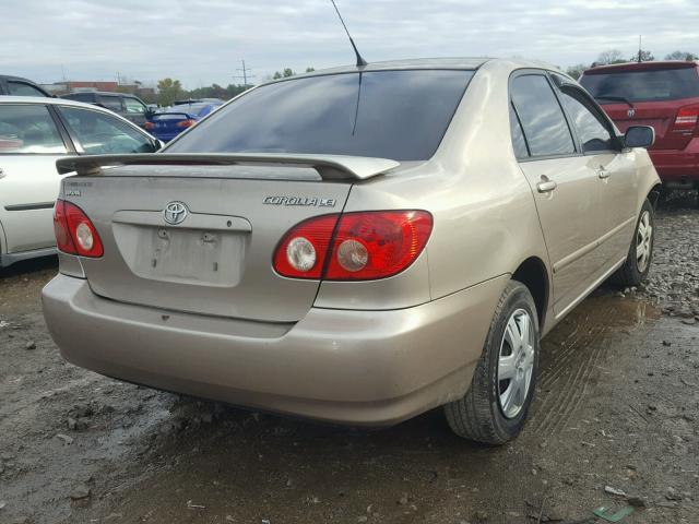 2T1BR32E07C736803 - 2007 TOYOTA COROLLA CE TAN photo 4