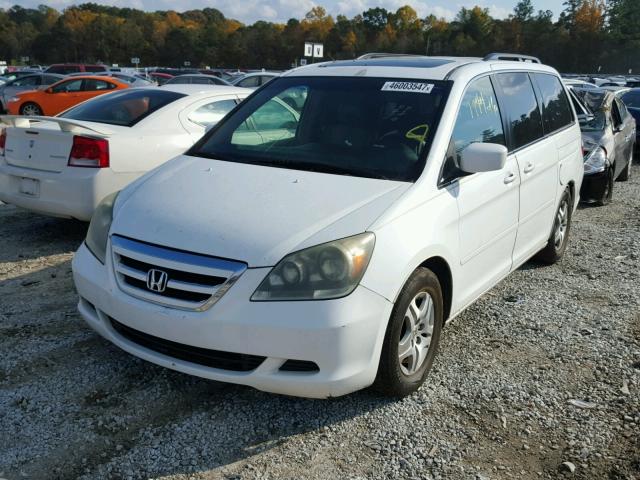 5FNRL38675B021641 - 2005 HONDA ODYSSEY WHITE photo 2