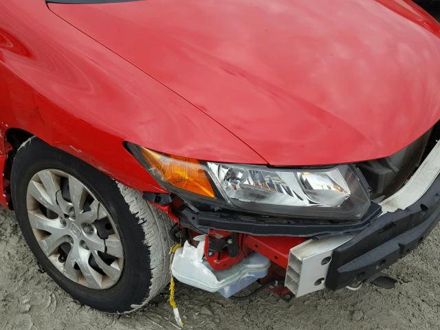 2HGFG3B54CH563411 - 2012 HONDA CIVIC LX RED photo 9