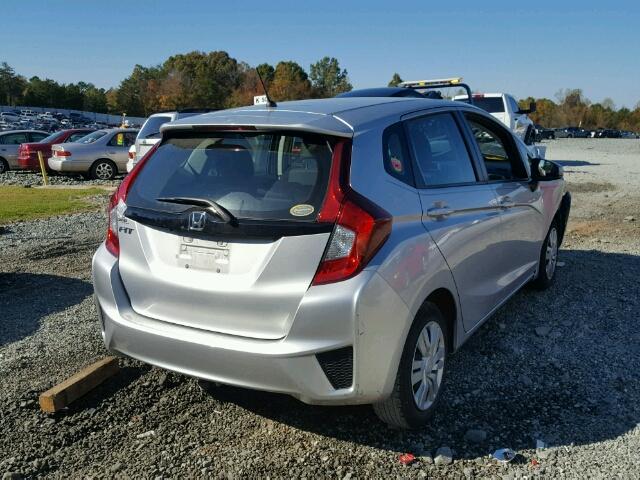 3HGGK5H51FM720632 - 2015 HONDA FIT LX SILVER photo 4