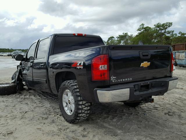 3GCPKSE70CG215954 - 2012 CHEVROLET SILVERADO BLACK photo 3