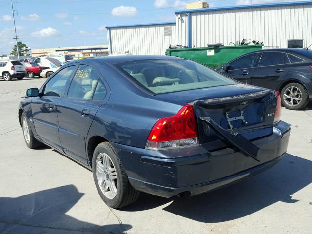 YV1RS592852451881 - 2005 VOLVO S60 2.5T BLUE photo 3