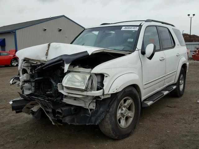 5TDBT44A85S238709 - 2005 TOYOTA SEQUOIA SR WHITE photo 2