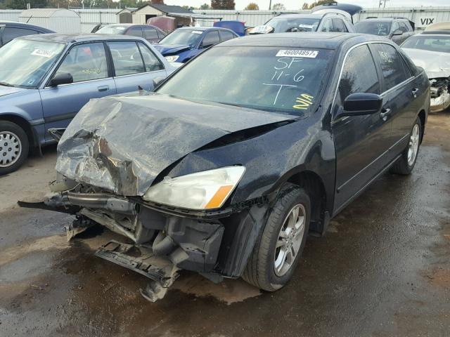 1HGCM56757A136505 - 2007 HONDA ACCORD EX BLACK photo 2