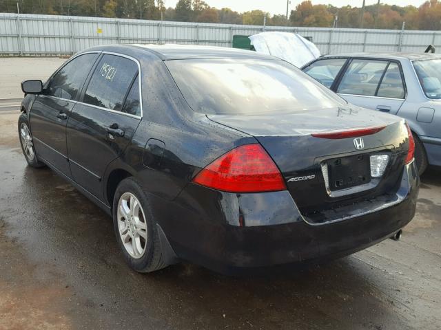 1HGCM56757A136505 - 2007 HONDA ACCORD EX BLACK photo 3