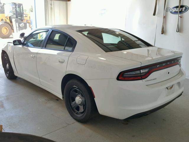 2C3CDXAT1HH518603 - 2017 DODGE CHARGER PO WHITE photo 3