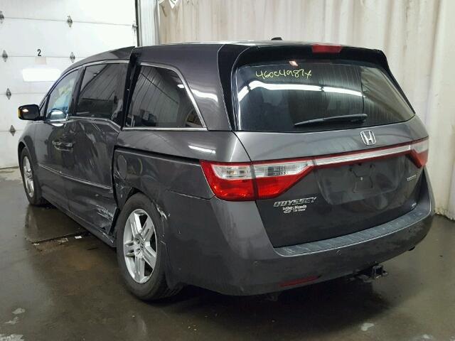 5FNRL5H96DB052285 - 2013 HONDA ODYSSEY GRAY photo 3