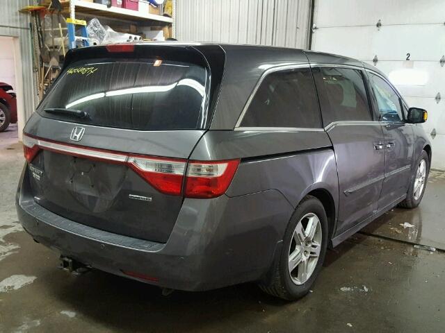 5FNRL5H96DB052285 - 2013 HONDA ODYSSEY GRAY photo 4