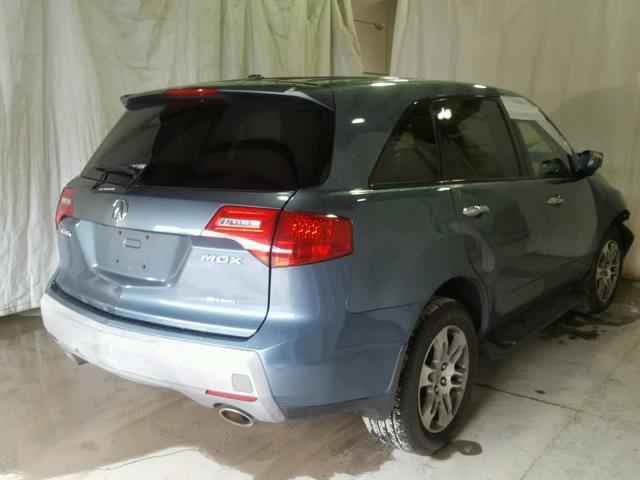 2HNYD28288H521333 - 2008 ACURA MDX BLUE photo 4