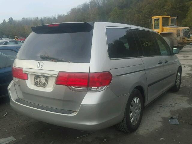 5FNRL38208B077888 - 2008 HONDA ODYSSEY SILVER photo 4