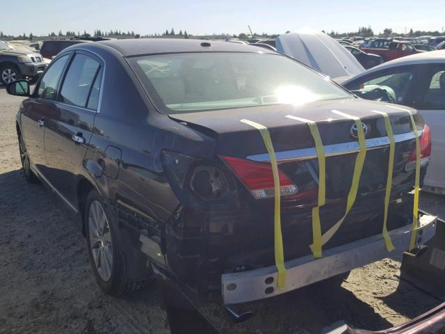 4T1BK3DBXBU372503 - 2011 TOYOTA AVALON BAS MAROON photo 3