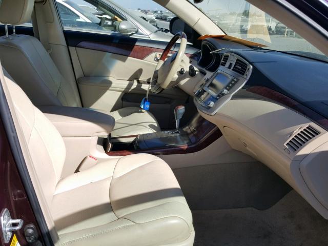 4T1BK3DBXBU372503 - 2011 TOYOTA AVALON BAS MAROON photo 5