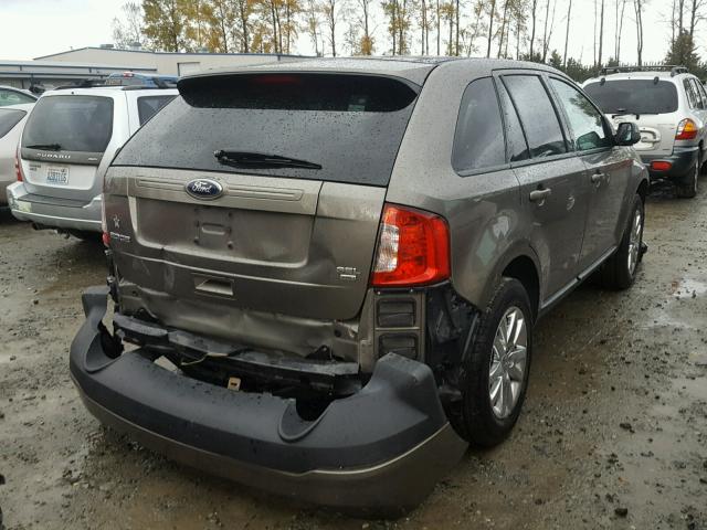 2FMDK4JCXDBB90871 - 2013 FORD EDGE SEL BROWN photo 4