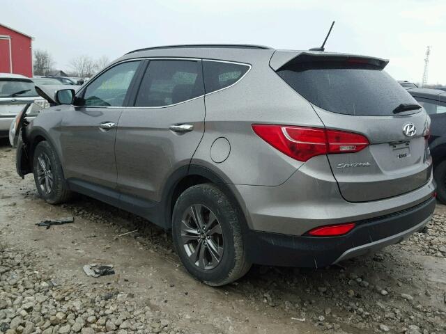 5XYZUDLB7EG231124 - 2014 HYUNDAI SANTA FE S GRAY photo 3