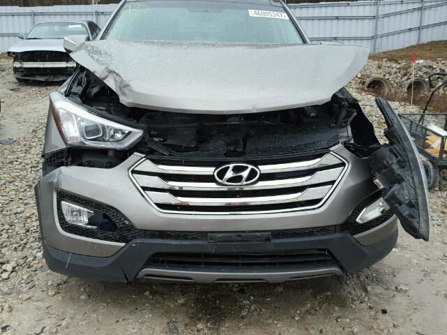 5XYZUDLB7EG231124 - 2014 HYUNDAI SANTA FE S GRAY photo 9