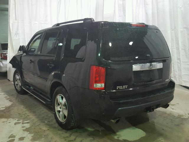 5FNYF4H78BB004456 - 2011 HONDA PILOT EXLN BLACK photo 3