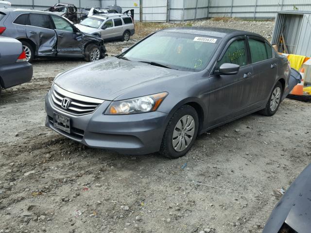 1HGCP2F36BA057808 - 2011 HONDA ACCORD LX GRAY photo 2