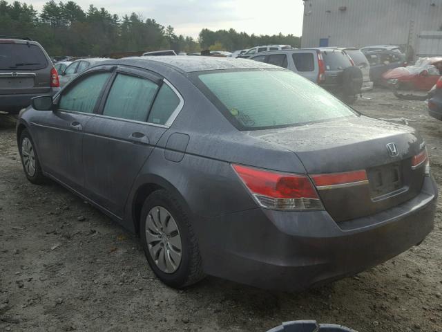 1HGCP2F36BA057808 - 2011 HONDA ACCORD LX GRAY photo 3