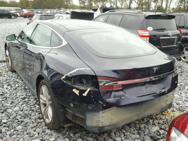 5YJSA1CN3DFP27918 - 2013 TESLA MODEL S BLUE photo 3