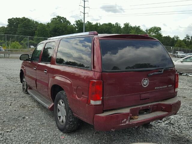 3GYFK66NX4G187978 - 2004 CADILLAC ESCALADE E BURGUNDY photo 3