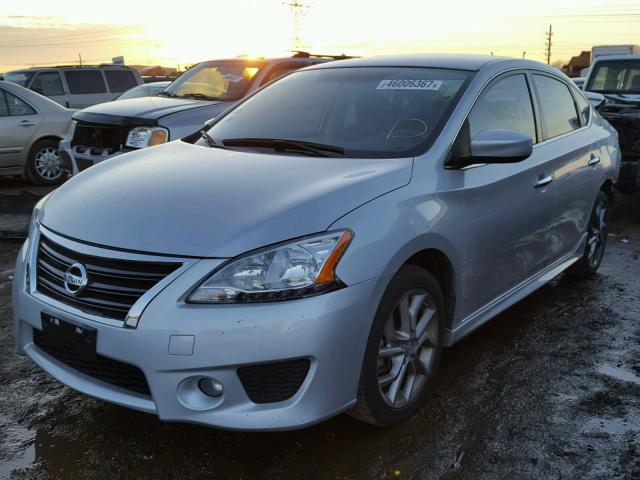 3N1AB7AP7DL620780 - 2013 NISSAN SENTRA S SILVER photo 2