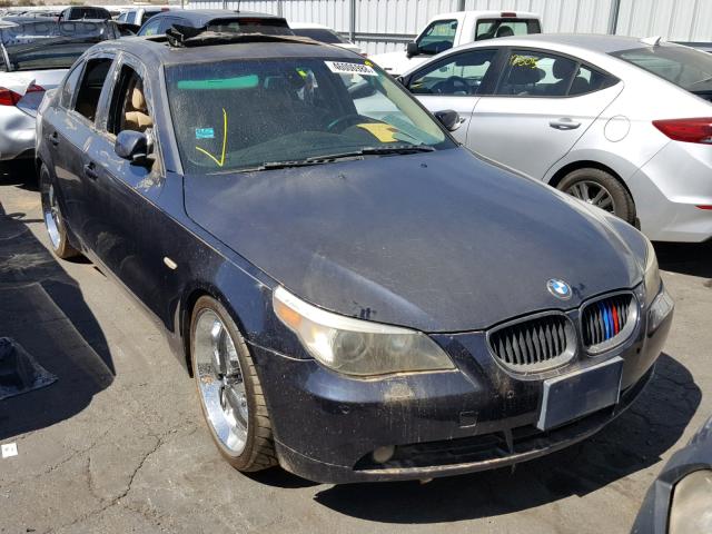 WBANB33555CN64237 - 2005 BMW 545 I BLUE photo 1
