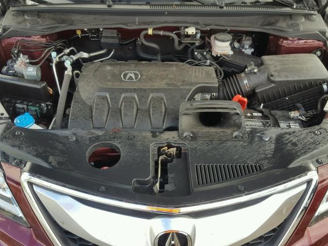 5J8TB3H39GL019115 - 2016 ACURA RDX BASE BURGUNDY photo 7