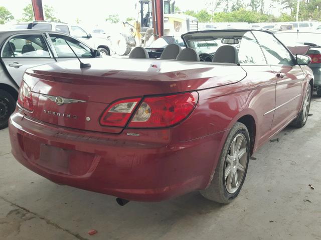 1C3LC55R68N681132 - 2008 CHRYSLER SEBRING RED photo 4