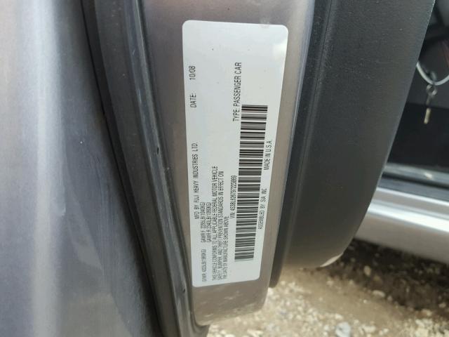 4S3BL626797223869 - 2009 SUBARU LEGACY 2.5 GRAY photo 10