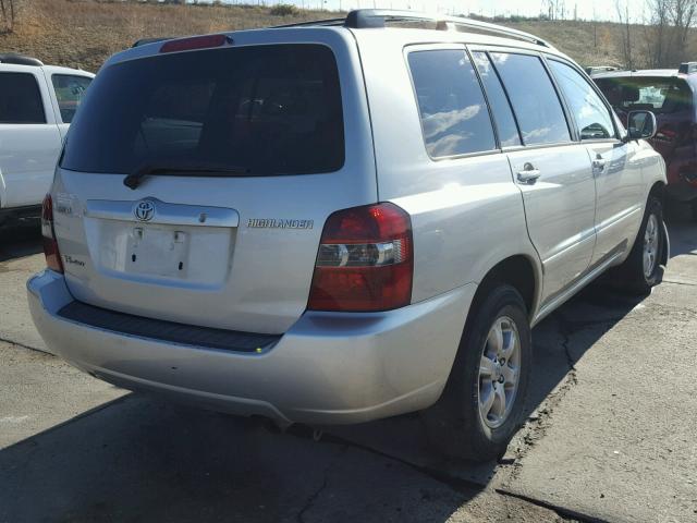 JTEEP21A040046398 - 2004 TOYOTA HIGHLANDER SILVER photo 4