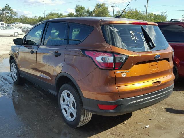 1FMCU0F75HUC43860 - 2017 FORD ESCAPE ORANGE photo 3