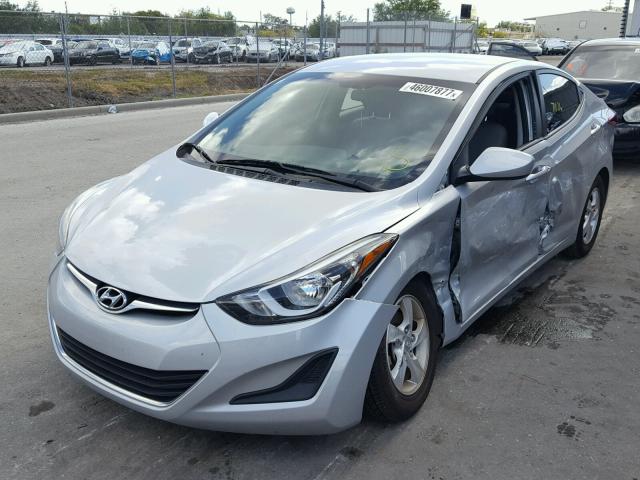 5NPDH4AE1EH463318 - 2014 HYUNDAI ELANTRA SILVER photo 2