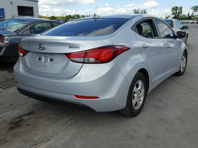 5NPDH4AE1EH463318 - 2014 HYUNDAI ELANTRA SILVER photo 4