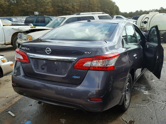 3N1AB7AP7DL693146 - 2013 NISSAN SENTRA S GRAY photo 4