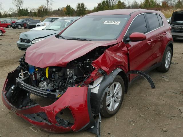 KNDPMCAC4H7235646 - 2017 KIA SPORTAGE L RED photo 2