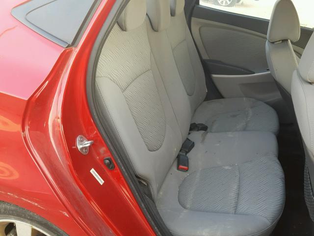 KMHCU4AEXDU320147 - 2013 HYUNDAI ACCENT GLS RED photo 6