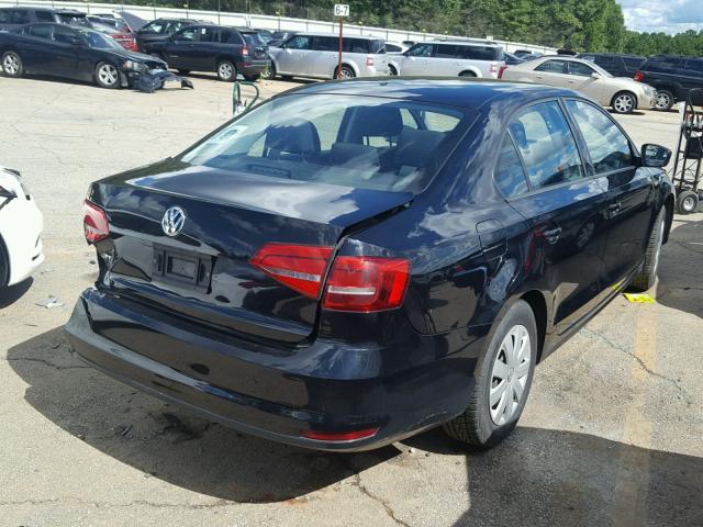 3VW2K7AJ4FM345974 - 2015 VOLKSWAGEN JETTA BASE BLACK photo 4